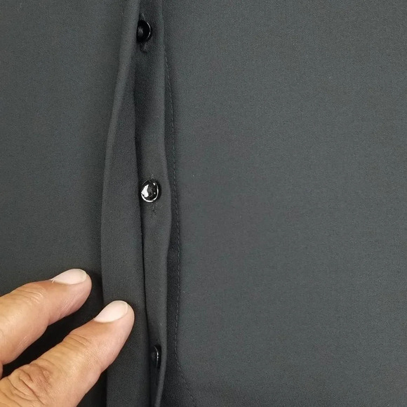 Ming Collection Small Sheer Hidden Buttons Top - Picture 4 of 6